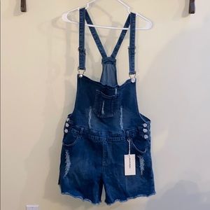 *** BRAND NEW*** DENIM bib shorts